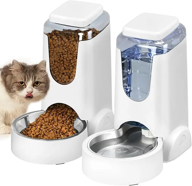 Automatic Cat Dog Feeder with Stainless Steel Bowl