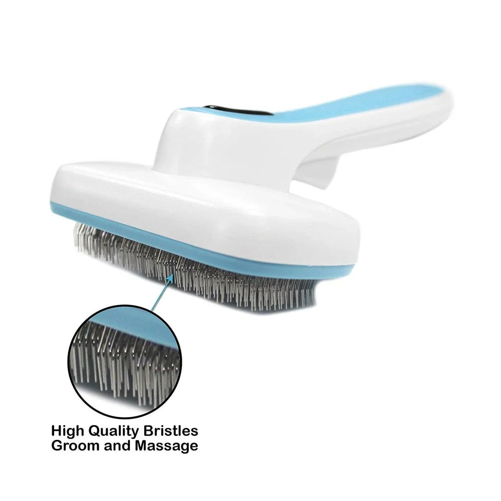 Self Cleaning Non-Slip Brush Easy Clean with Comfort Handle and Undercoat Grooming
