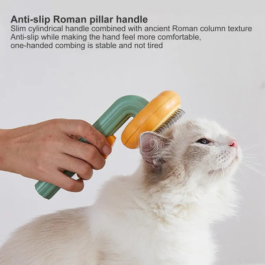 Washable Hair Removal Comb for Cats & Dogs, Easy-Clean Button