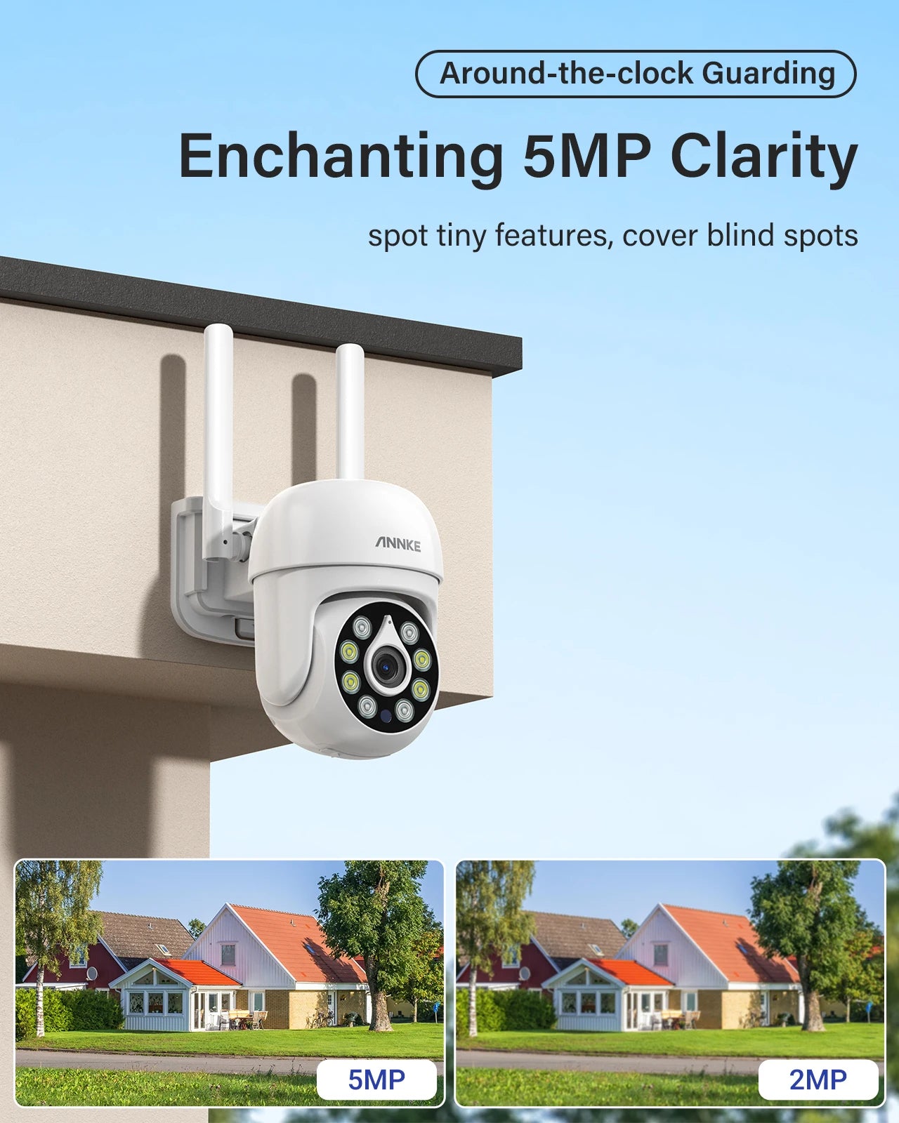 Motion Detection Color Night Vision Two-Way Audio Works With Alexa Wireless Security Camera