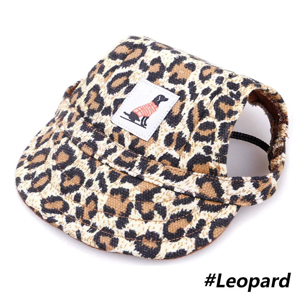 Adjustable Baseball Cap with Ear Holes for Large Medium Small Dogs
