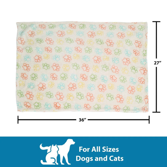 3 Pack Multi-Color Soft Machine Washable Pet Blanket