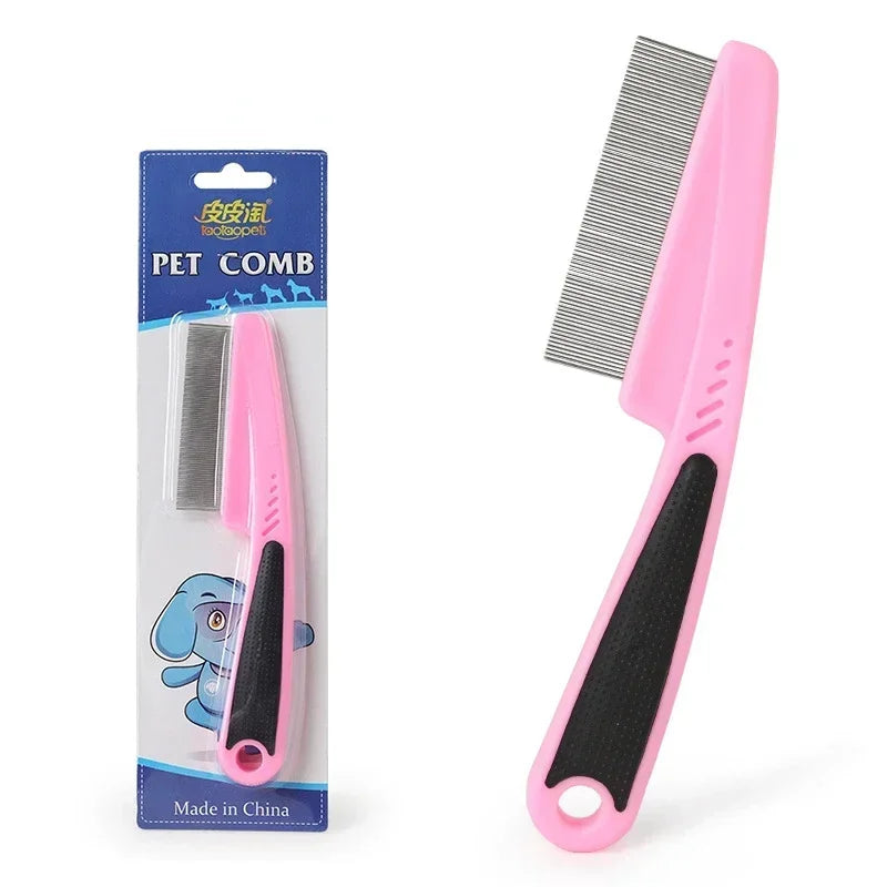 Stainless Steel Close-Tooth Grate Comb for Pet Grooming