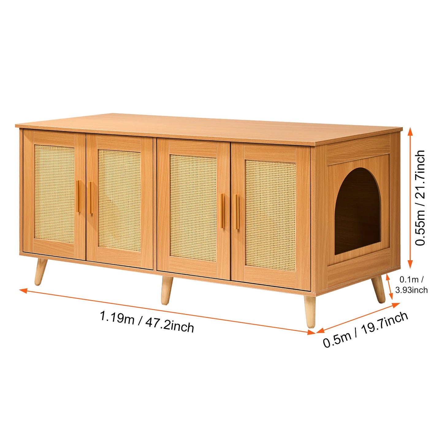 Wooden Cabinet Litter Box