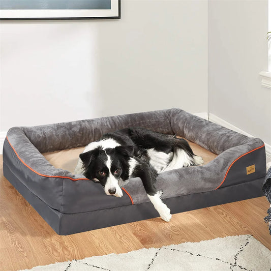 Jumbo Large Orthopedic Waterproof Memory Foam Bed with Removable Cover