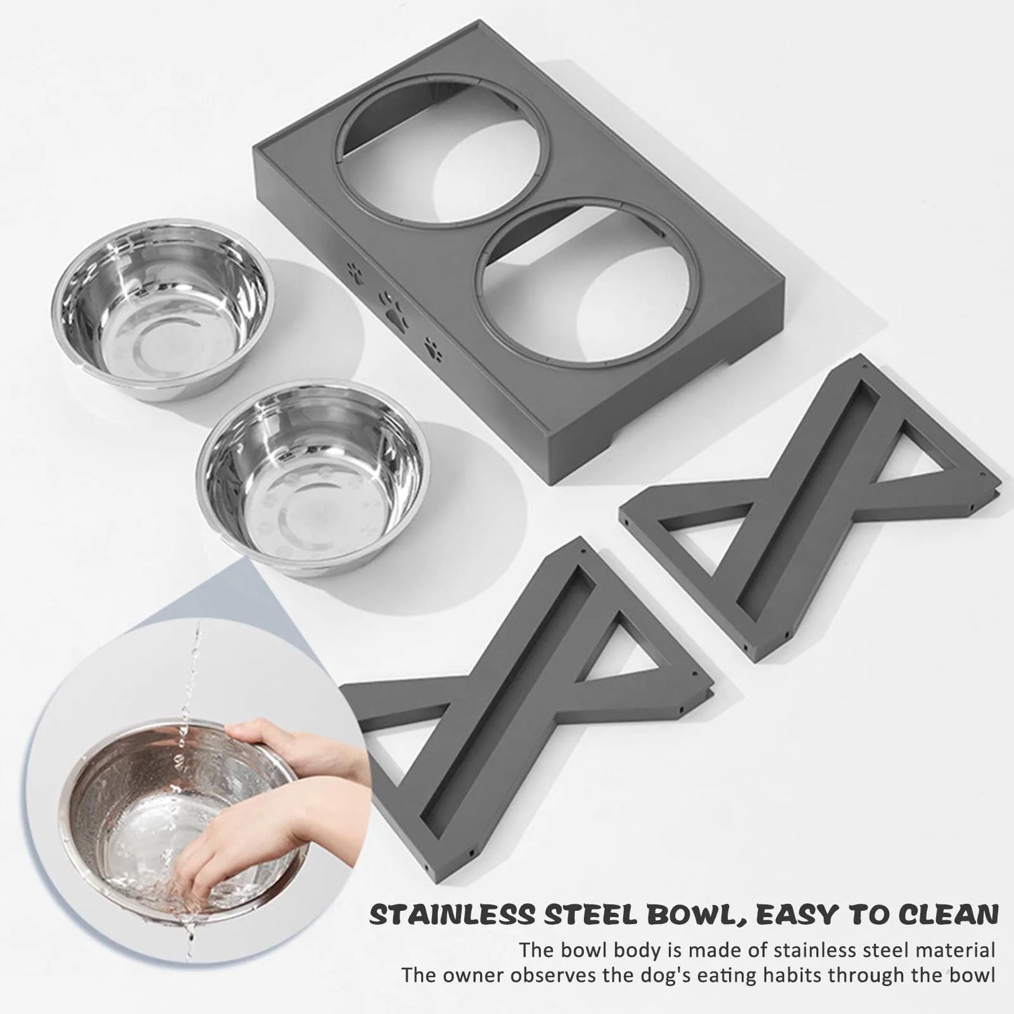 Stainless Steel Non-Slip and No Spill Dog Bowl