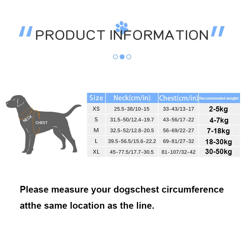 Adjustable No Pull Reflective Dog Harness for small medium large Dogs