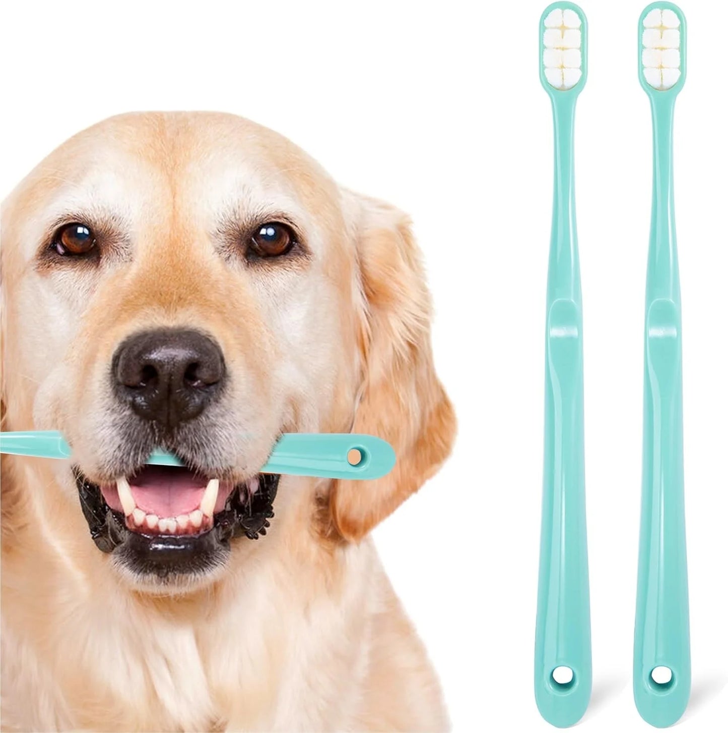4 Piece Set Ultra-Soft Bristles Dog Toothbrush
