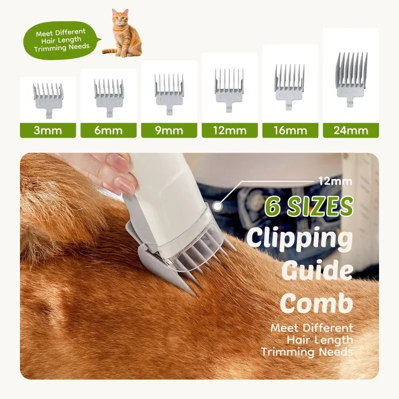 5-In-1 Electric Grooming Kit, Pet Hair Vacuum