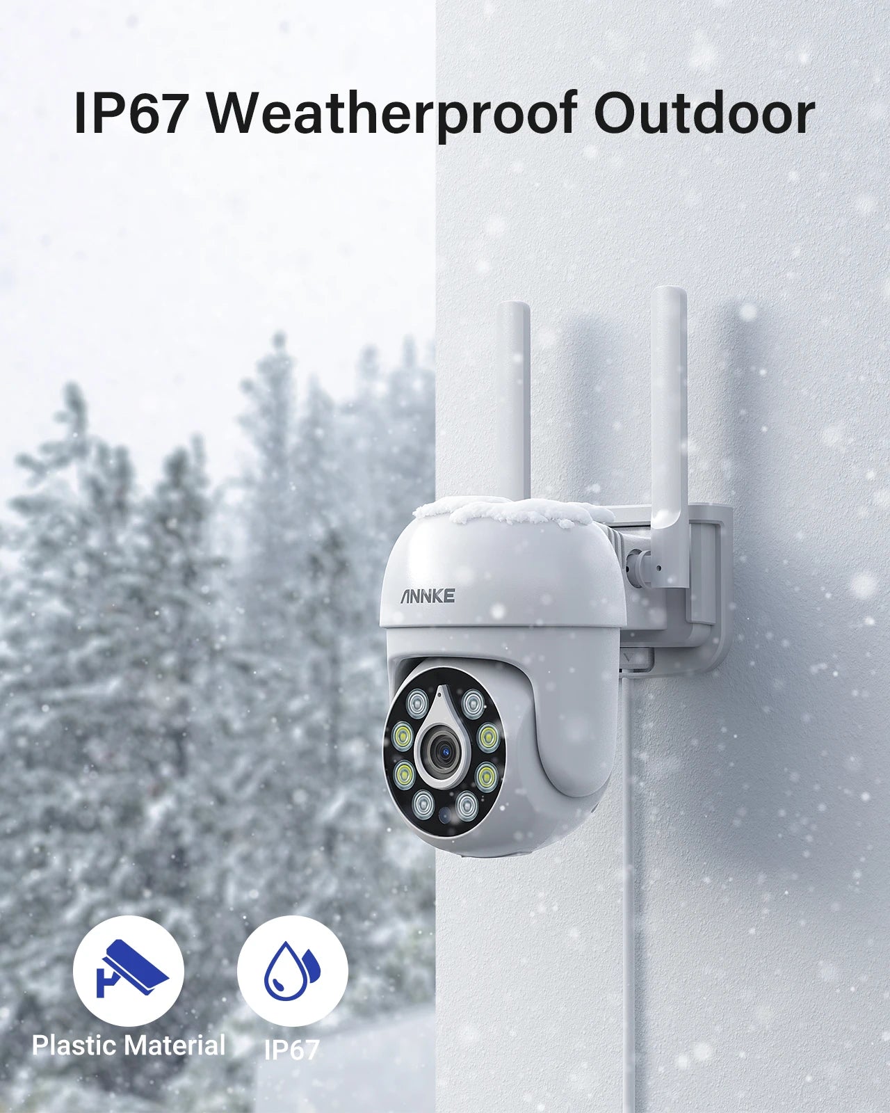 Motion Detection Color Night Vision Two-Way Audio Works With Alexa Wireless Security Camera