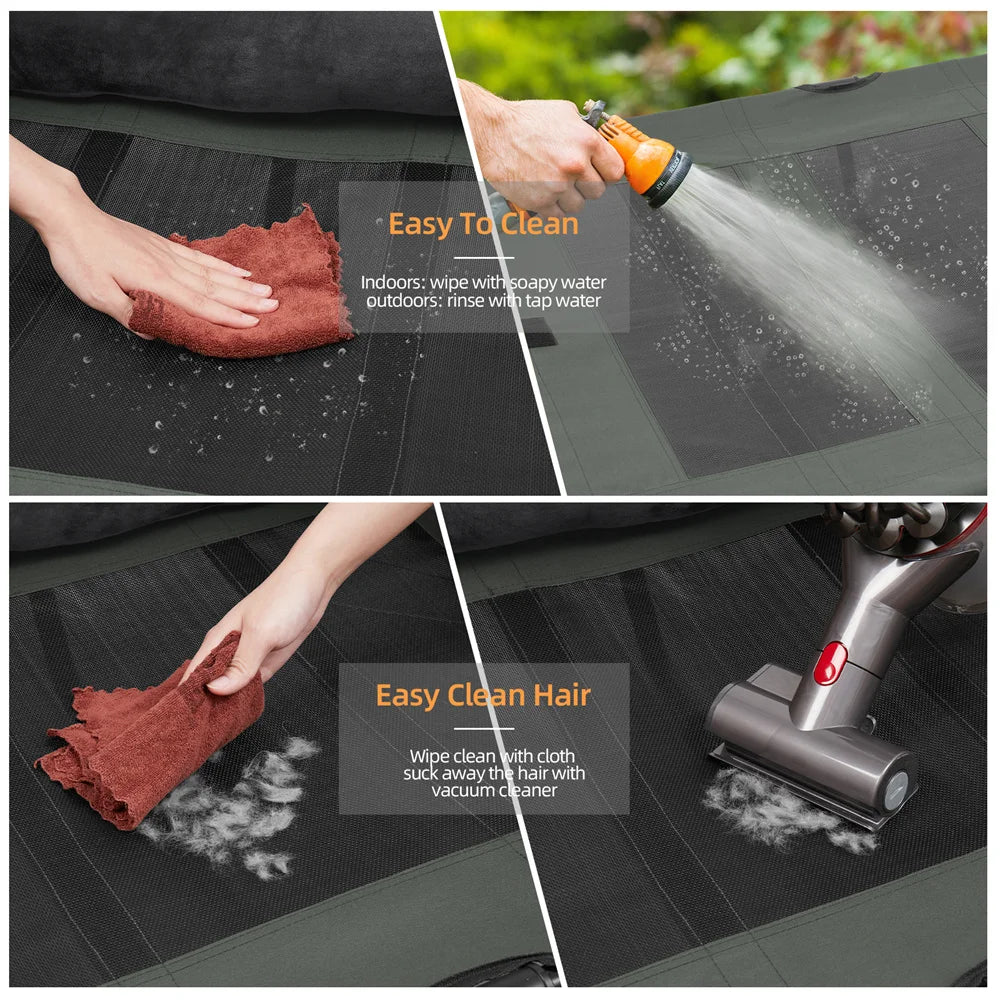 Outdoor Raised Dog Bed with Cooling Breathable Mat
