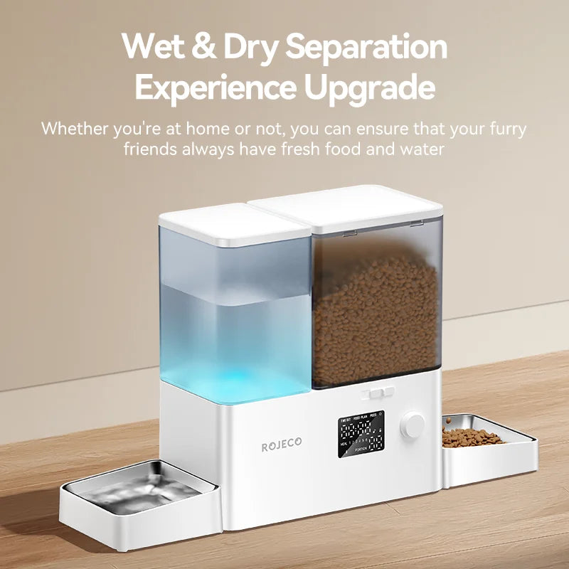 2 In 1 Automatic Pet Feeder with Water Refill Drinker