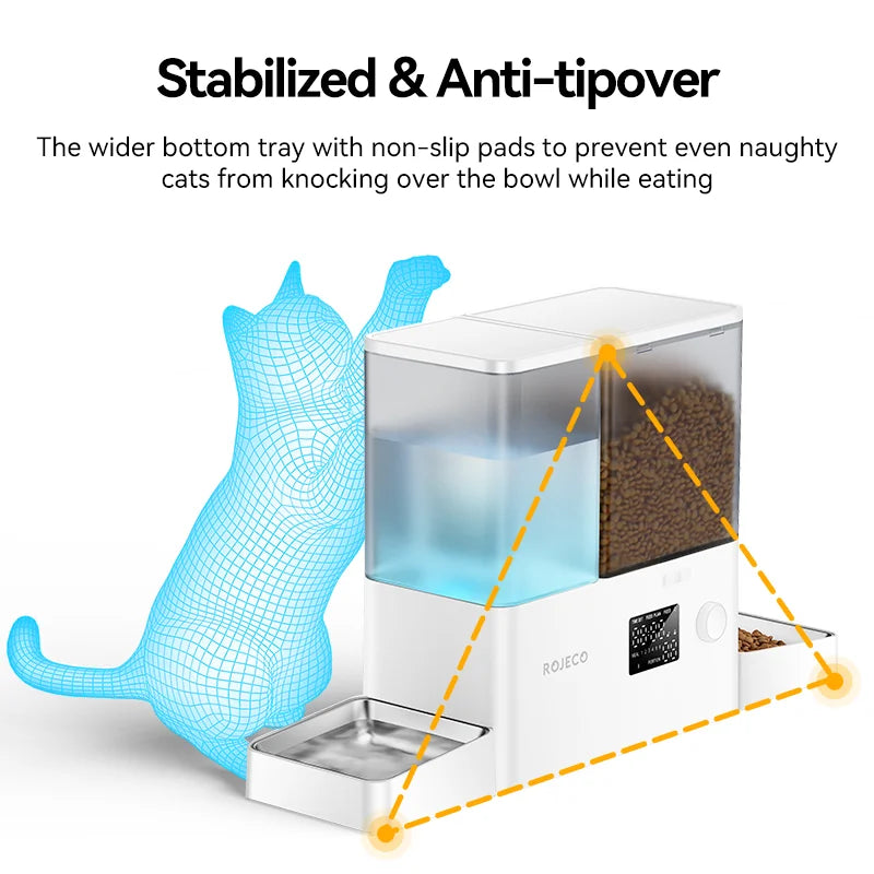 2 In 1 Automatic Pet Feeder with Water Refill Drinker