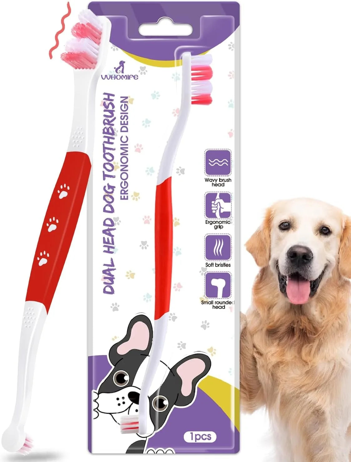 Dual Head Dog Toothbrush