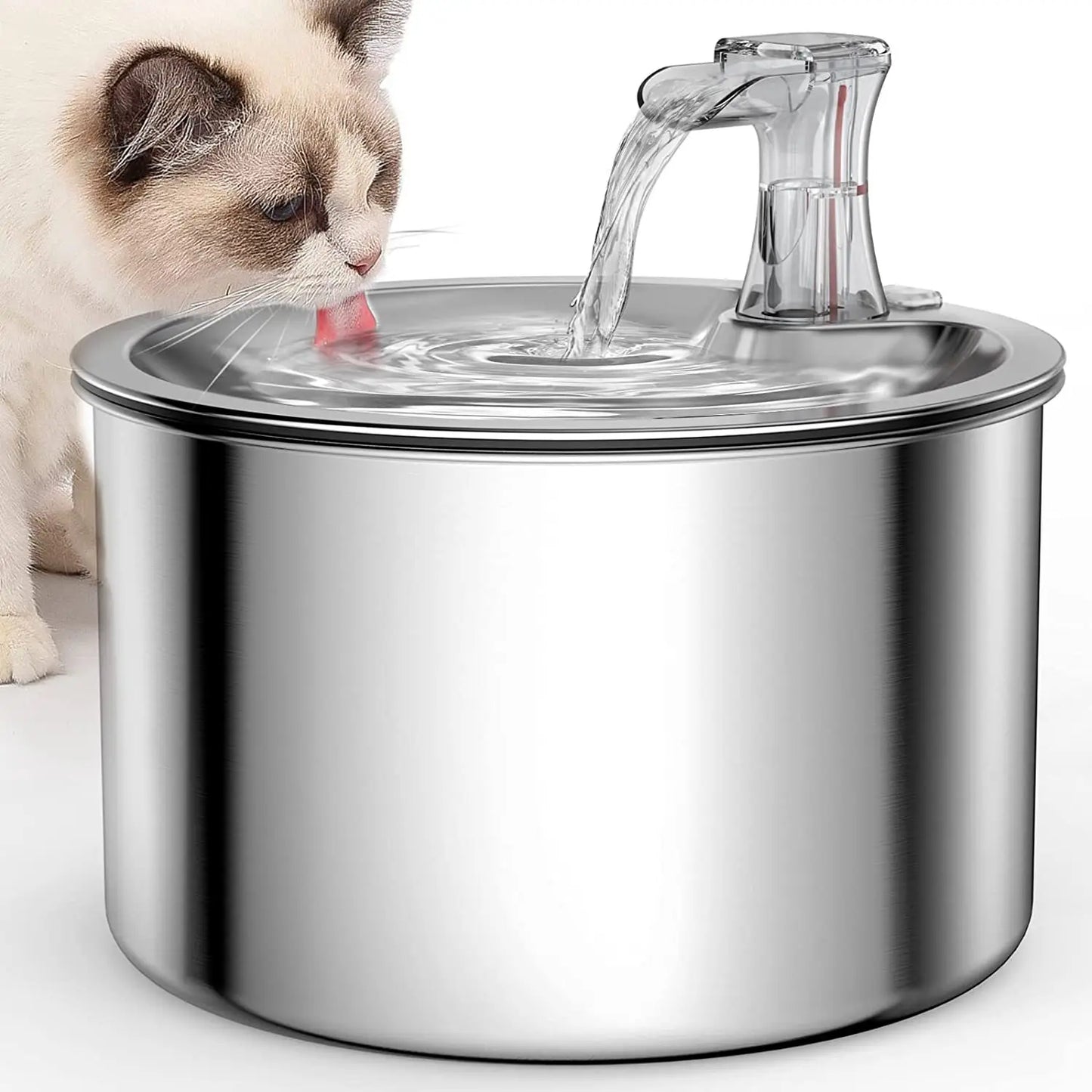 Automatic Fully stainless steel pet water fountain with optional sensor and heater