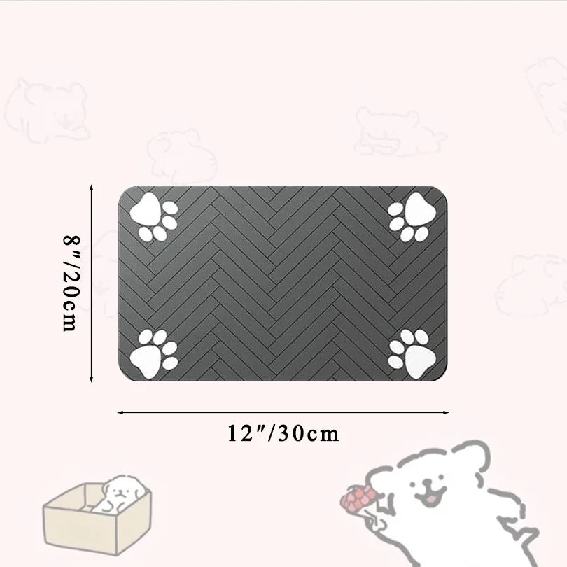 Waterproof Placemat for Food and Water Bowl, with Waterproof Rubber Backing and Quick Dry
