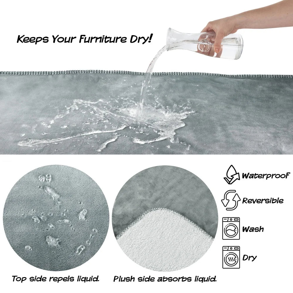 Reversible Waterproof Machine Washable Fleece Throw