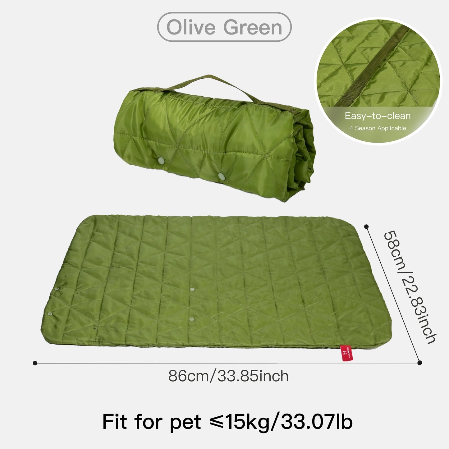 Portable Foldable Outdoor Roll-Up Dog Mat Washable for Travel