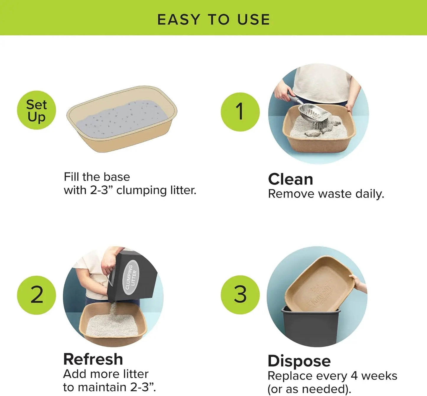 6-Pack Disposable Cat Litter Box