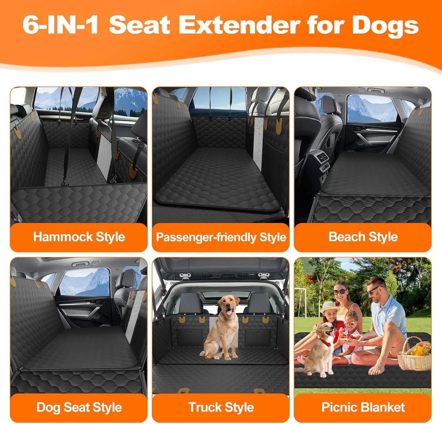 Waterproof Foldable Back Seat Protector