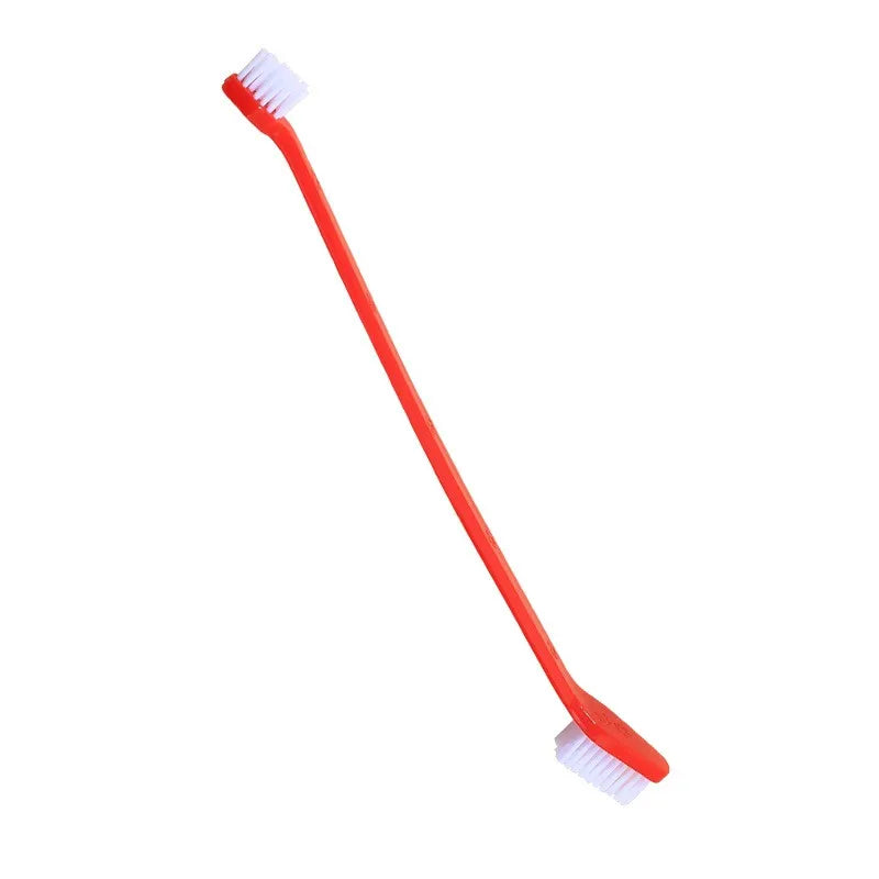 5pcs Double-head Long Handle Pet Toothbrush