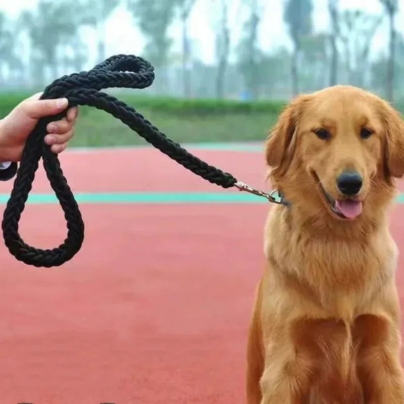 Large Nylon Braided Traction Dog Leash