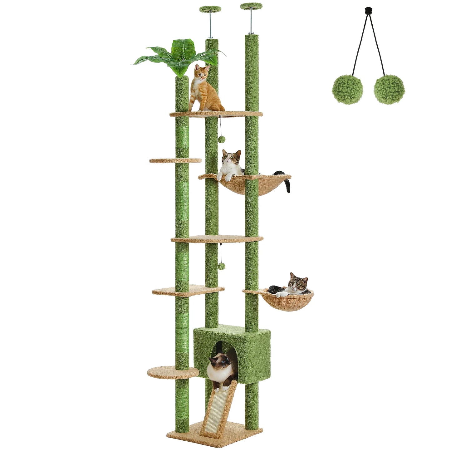 Adjustable Cat Tree and Scratching Post