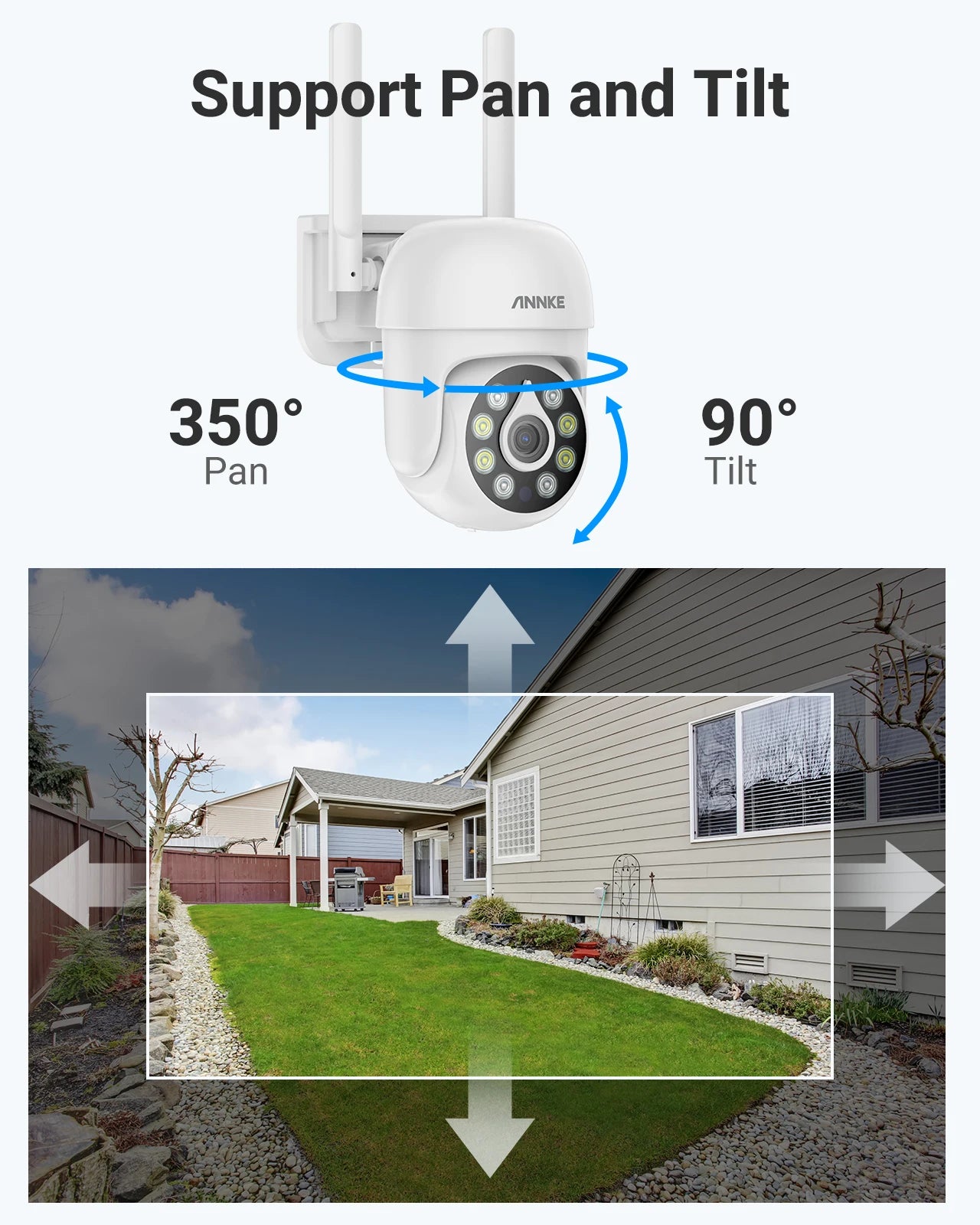Motion Detection Color Night Vision Two-Way Audio Works With Alexa Wireless Security Camera