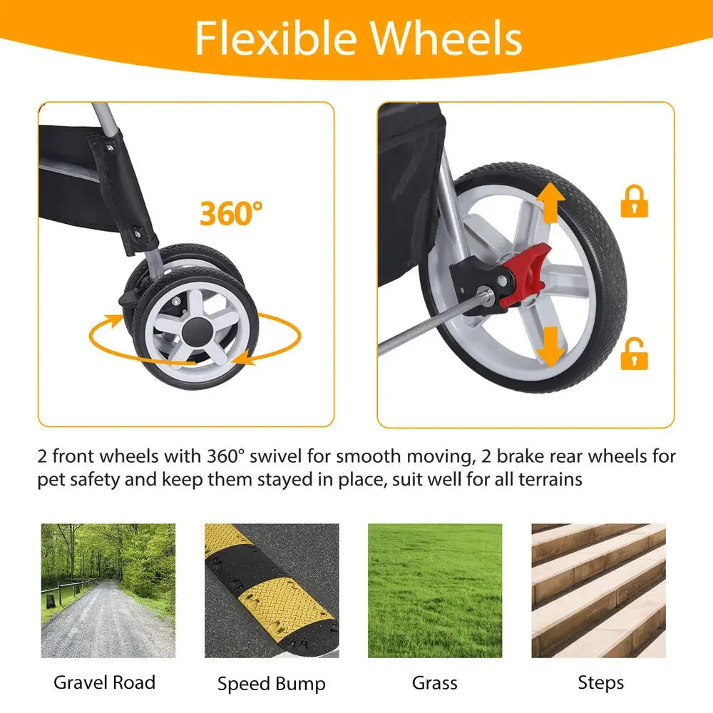 Pet Foldable Travel Stroller