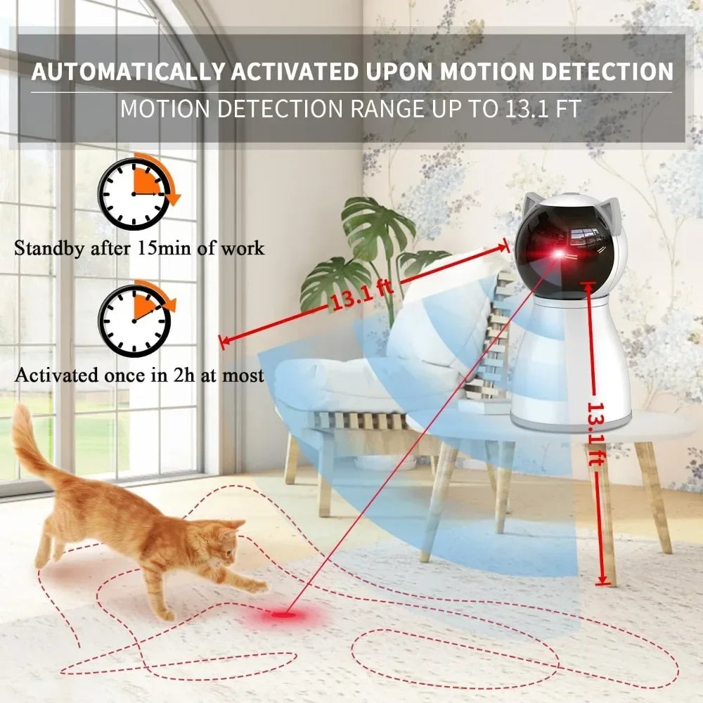 Indoor Automatic Rechargeable Motion Activated Cat Laser Toy