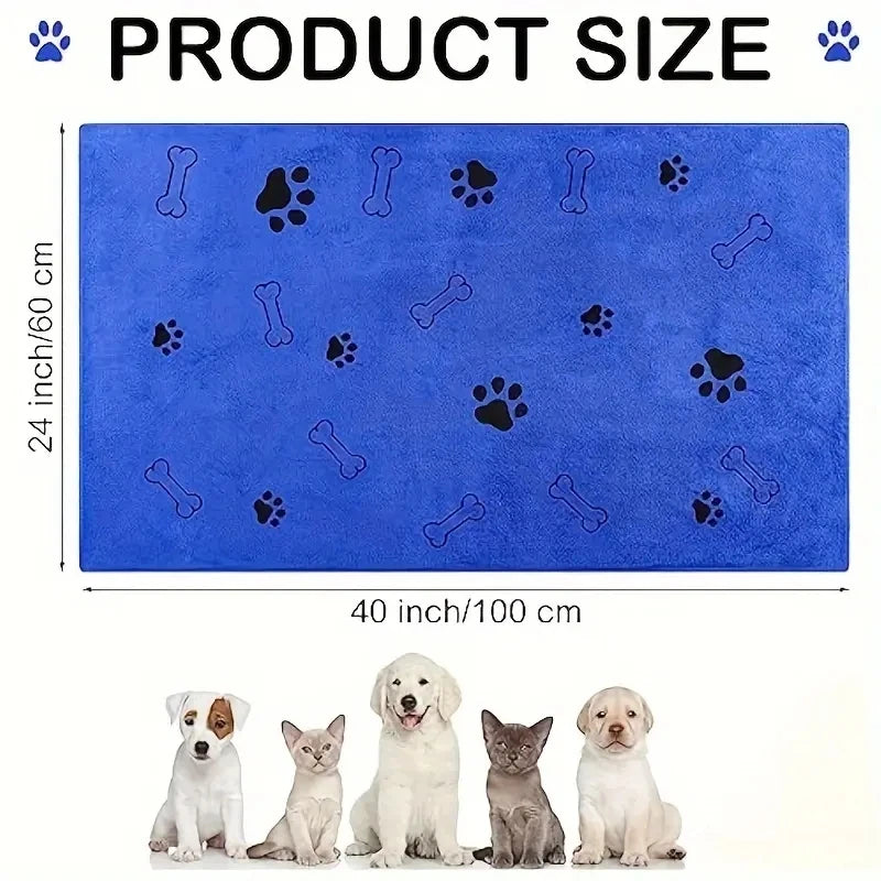 2pcs Soft Microfiber Quick Dry Dog Towels