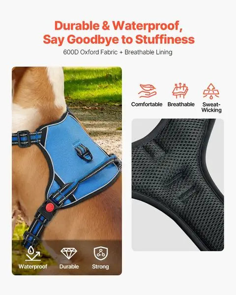 Adjustable No Pull Pet Harness with Leash