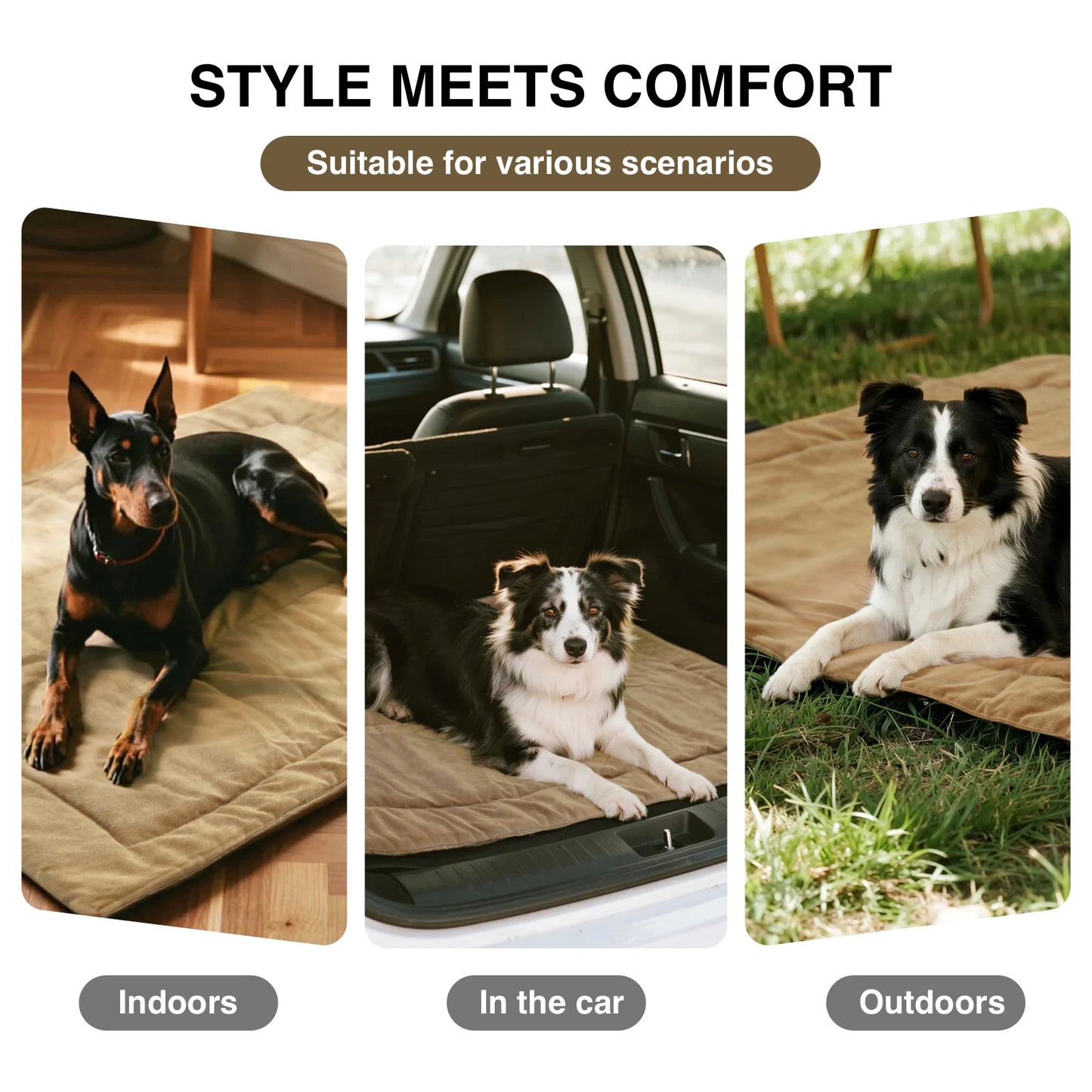 Portable Foldable Outdoor Roll-Up Dog Mat Washable for Travel