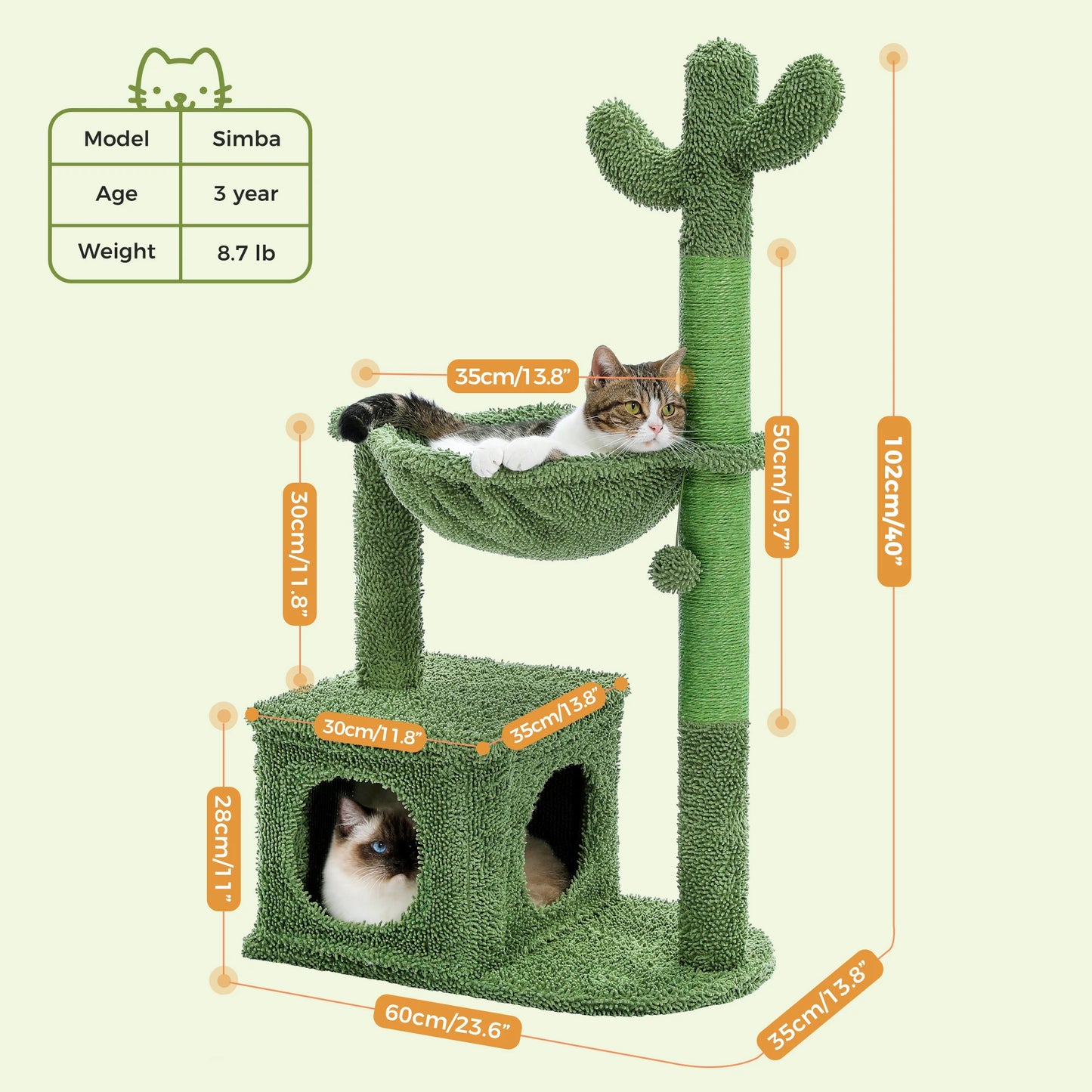 Cat Tree with Scratching Post for Cats