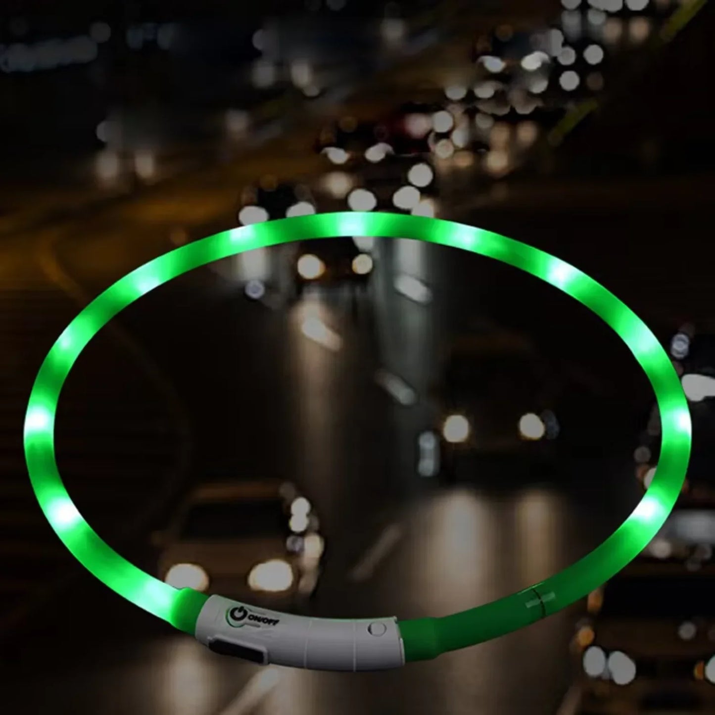 LED Rechargeable Luminous Silicone Waterproof Dog Collar