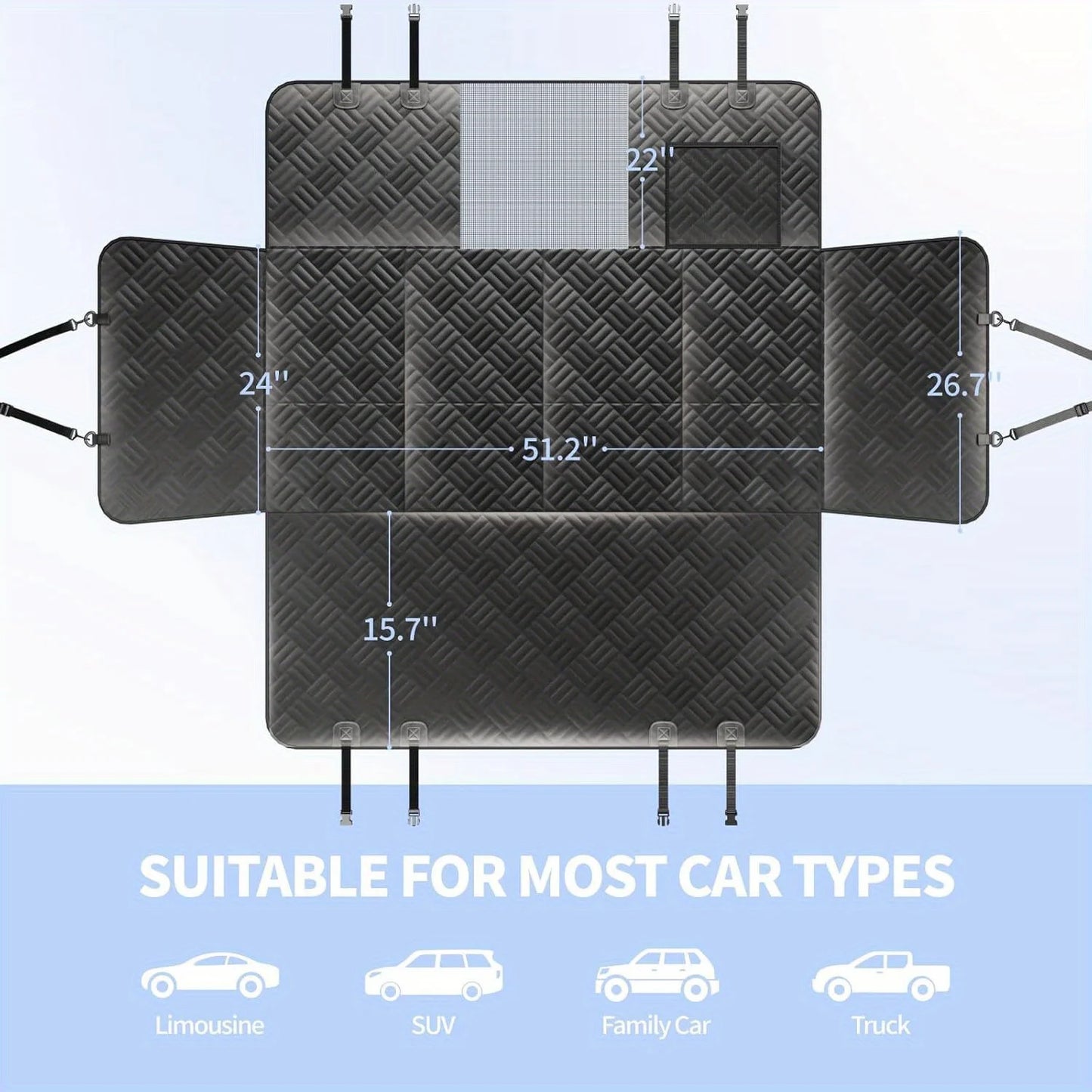 Heavy Duty Scratch-Proof Waterproof Dog Car Seat Cover
