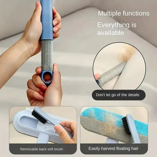 Durable Long-Handle Pet Hair Removal Grooming Brush