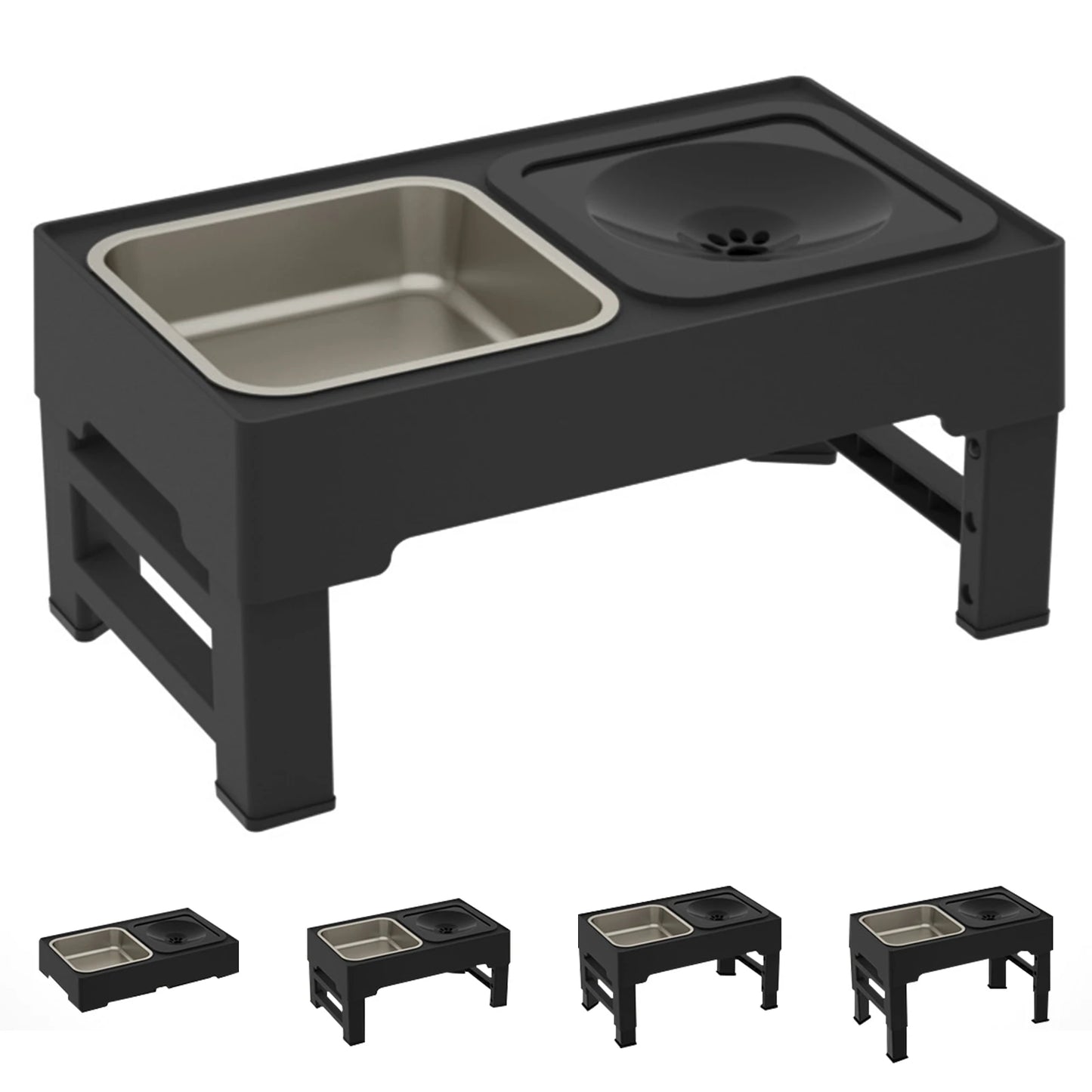 Adjustable 3 in1 Stainless Steel Slow Feeder