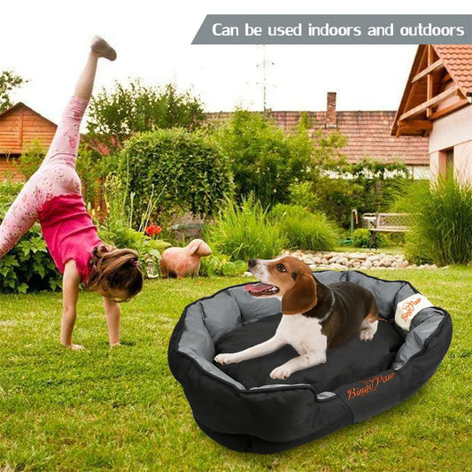 Large Waterproof Scratch Prevention Dog Bed with Removable Cushion