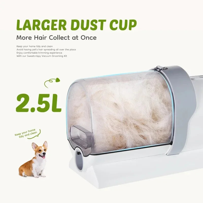 5-In-1 Electric Grooming Kit, Pet Hair Vacuum