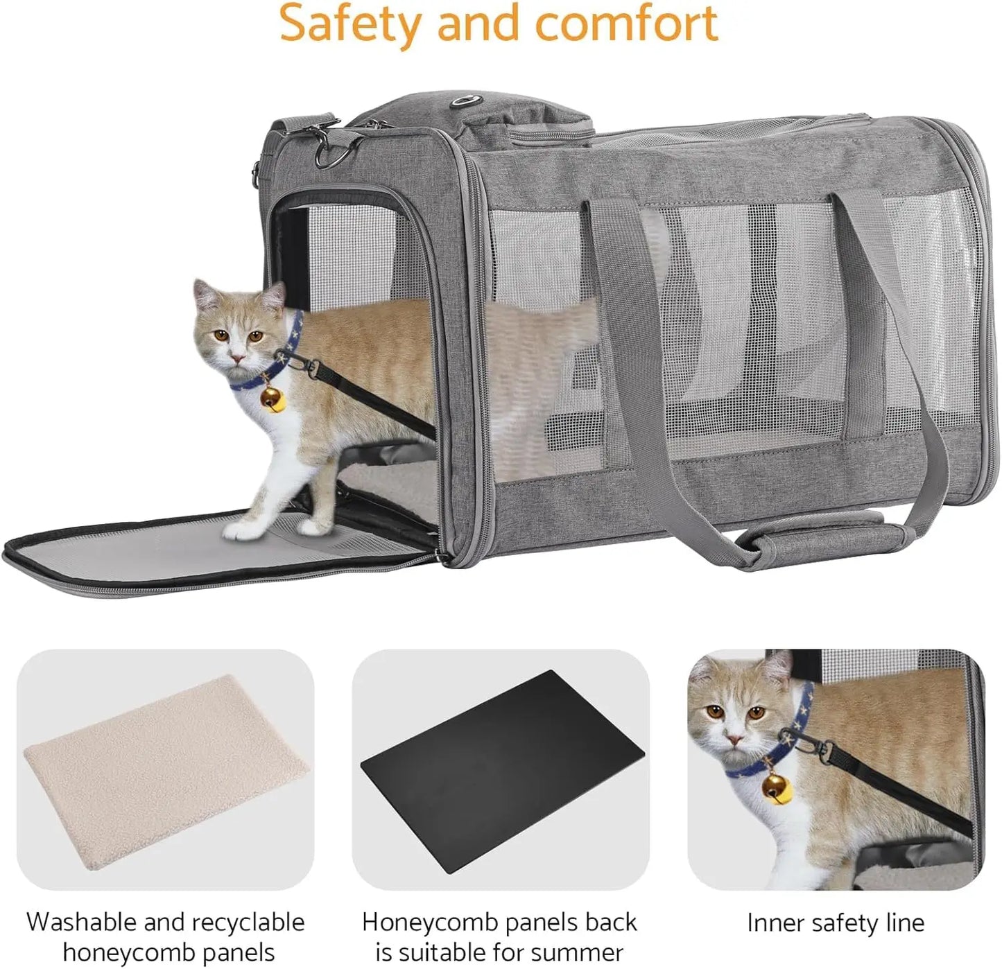 Soft Travel Bag with Breathable Honeycomb Board, Removable Support Board
