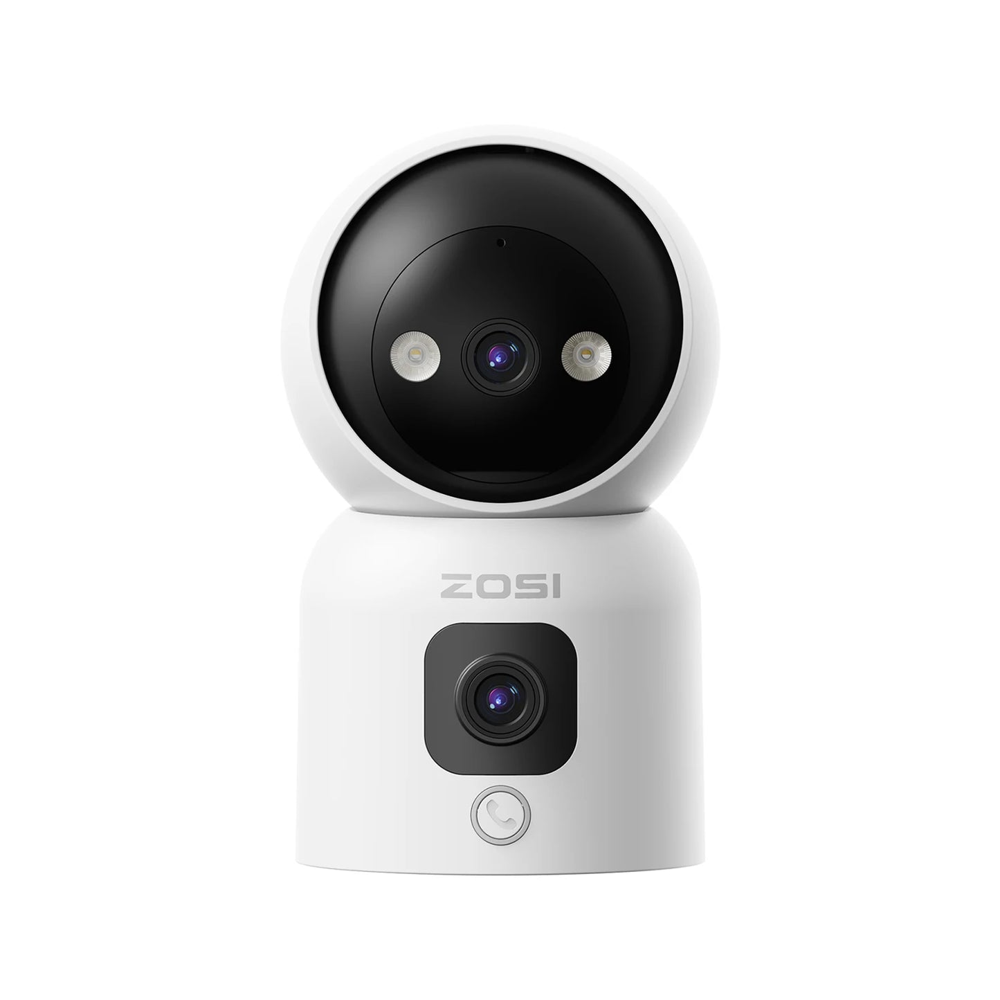 Dual-Lens Indoor Security Camera Two-Way Video