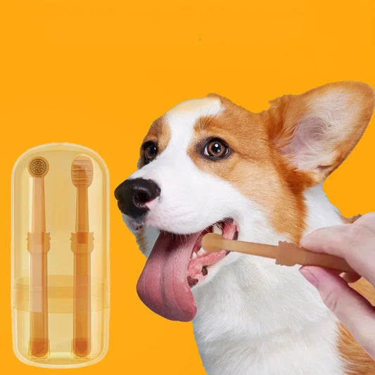 Teeth Whitening Soft Silicone Pet Toothbrush
