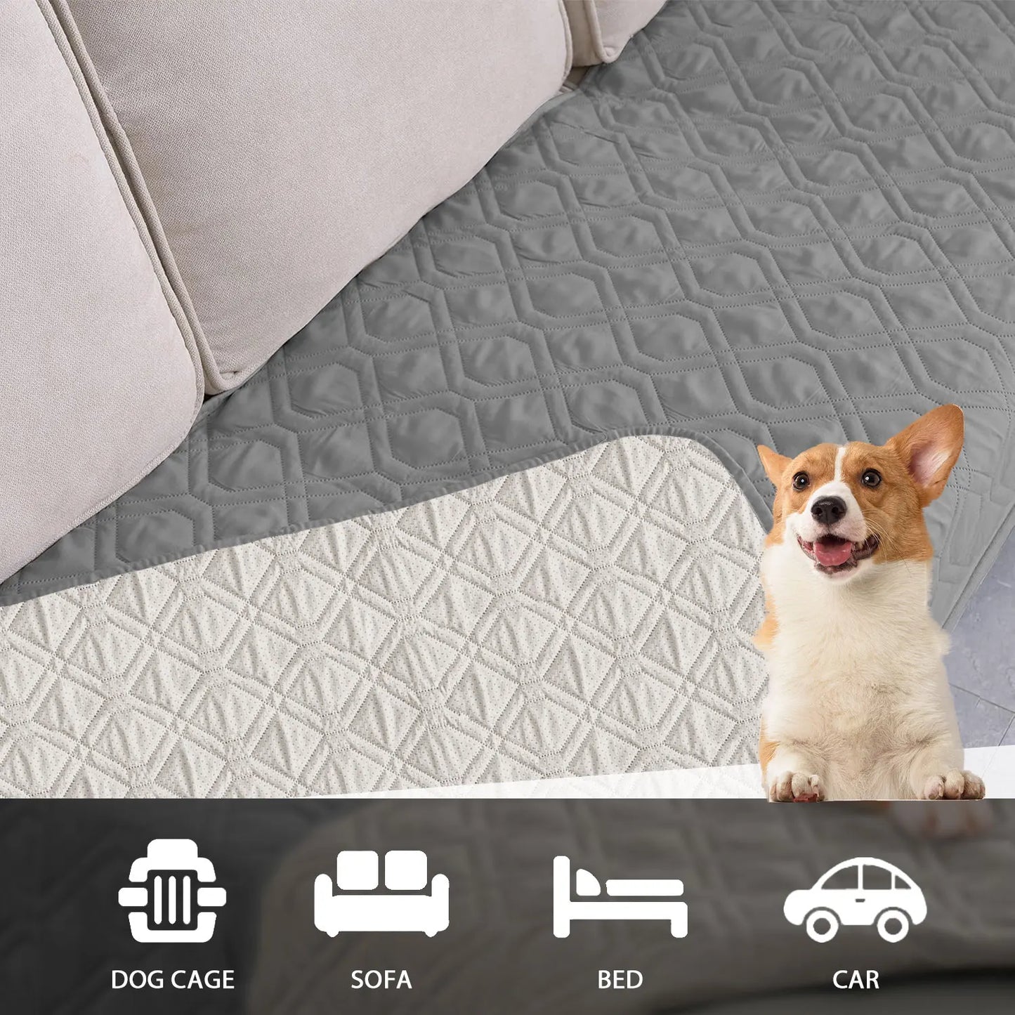 Comfortable Waterproof Non-Slip Washable Reusable Dog Bed Cover