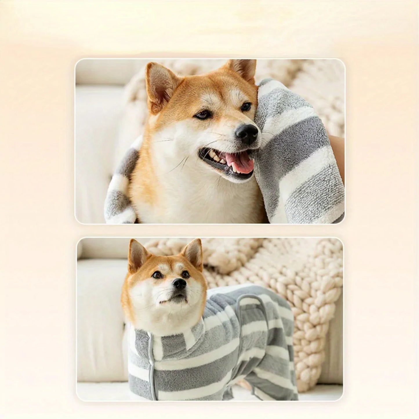 Large Dog Bathrobe - Super Absorbent & Quick-Dry