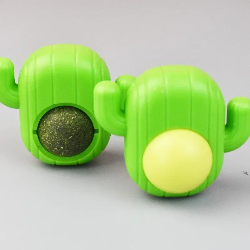 Natural Catnip Wall Stick-on Ball Toy