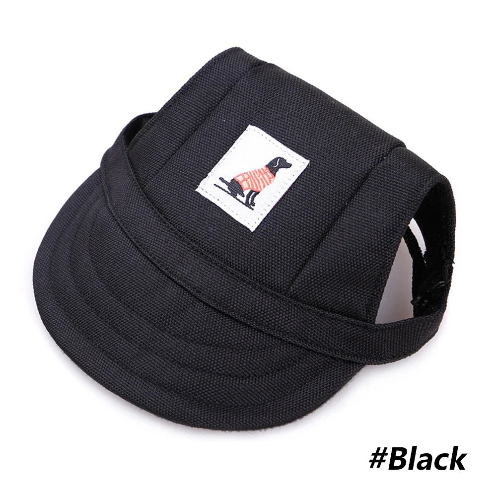 Adjustable Baseball Cap with Ear Holes for Large Medium Small Dogs