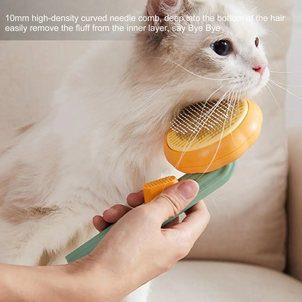 Washable Hair Removal Comb for Cats & Dogs, Easy-Clean Button