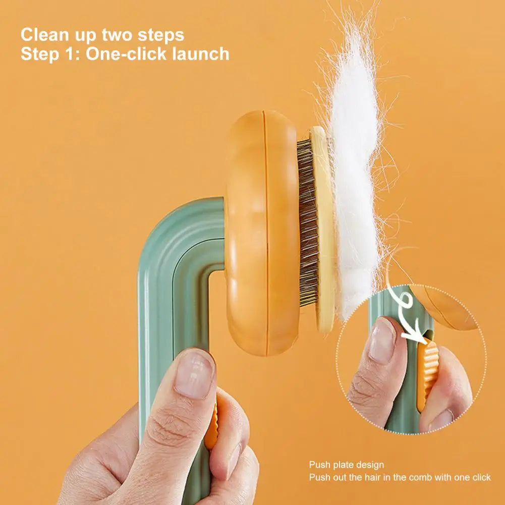 Washable Hair Removal Comb for Cats & Dogs, Easy-Clean Button