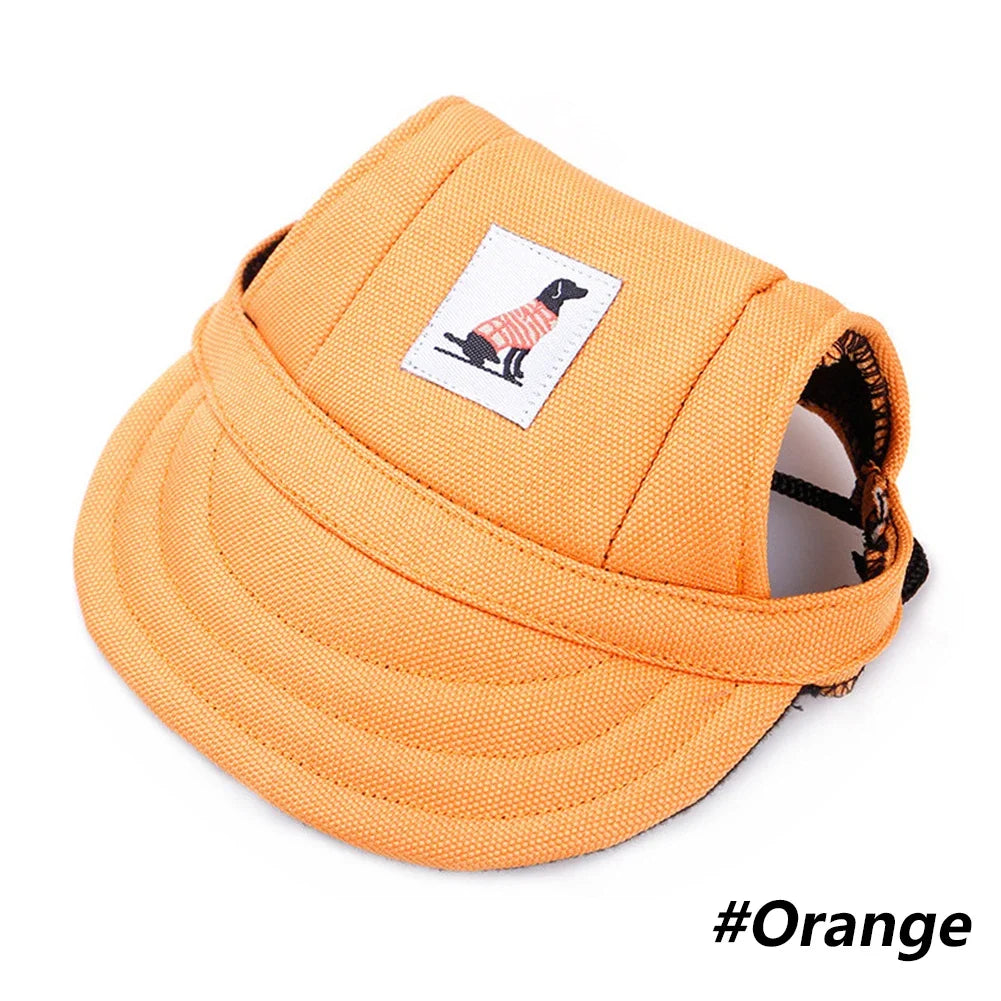 Adjustable Baseball Cap with Ear Holes for Large Medium Small Dogs